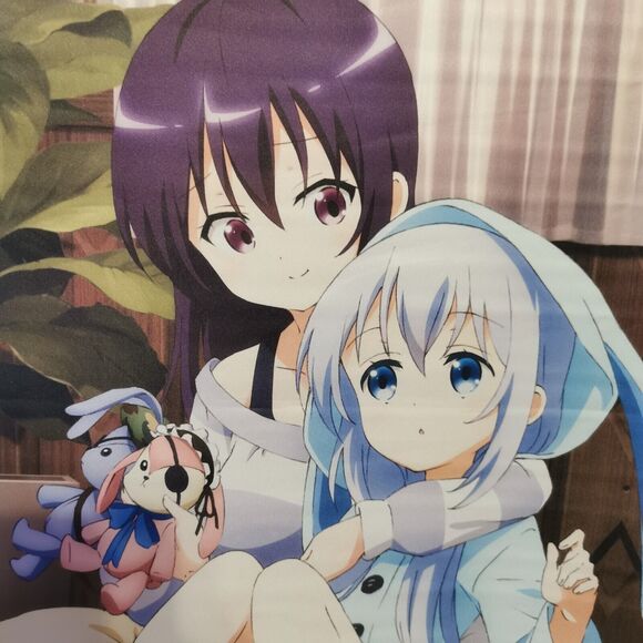 Is the Order a Rabbit Tapestry Cocoa Chino Wall Scroll Art Poster Japan Manga - Picture 6 of 10